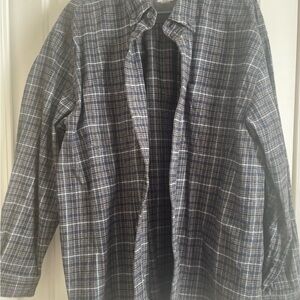 Mens Blue Plaid Shirt Jacket